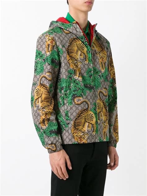 gucci bengal windbreaker replica|gucci tiger canvas jacket.